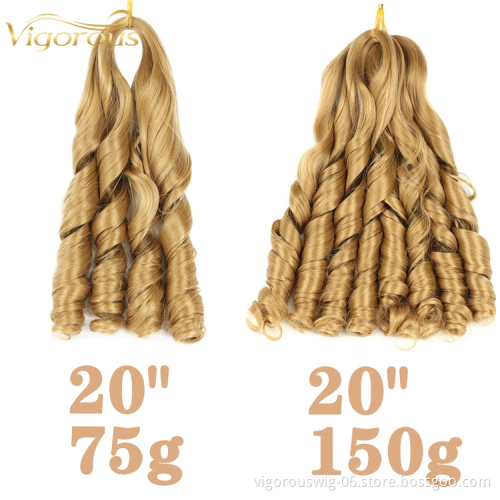 Synthetic material crochet loose wave tape blonde curly permanent recycled packaging 613 synthetic hair braids hair extensions